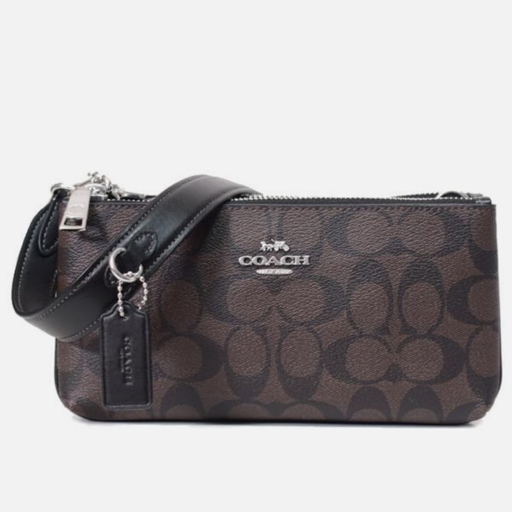 Coach Brown Signature Monogram with Black Strap